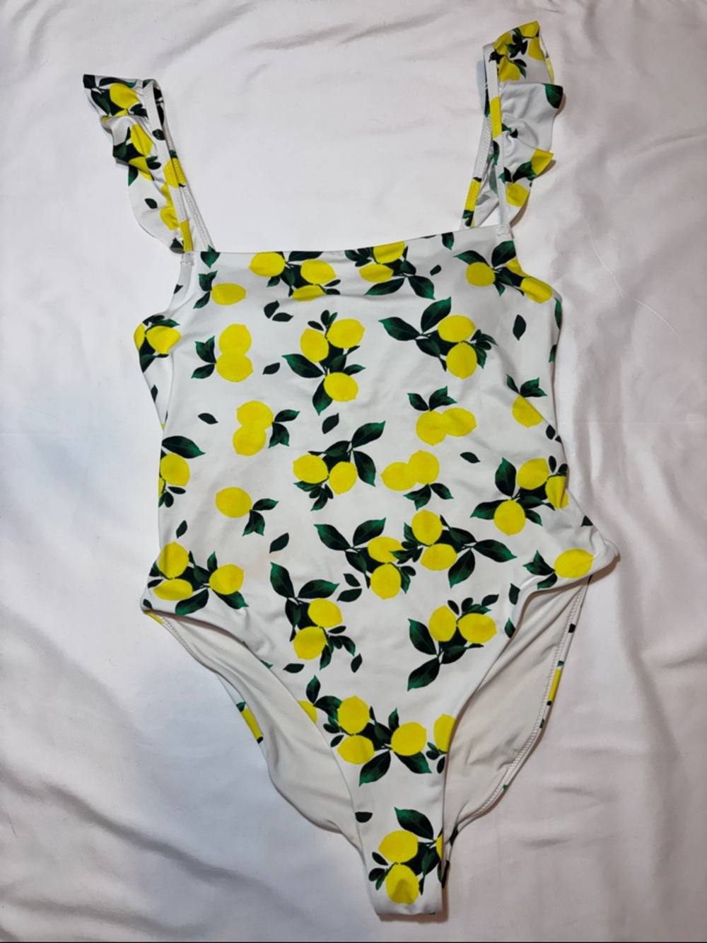 AQUA Swim Ruffled Lemon Print One Piece Swimsuit Bloomingdale’s Exclusive Fruity